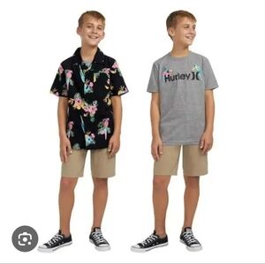 Hurley Youth Woven Shirt & Tee Set